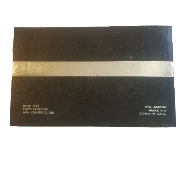 1994 Lincoln MARK III Owners Manual - Picture 4 of 4